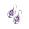 Natural Amethyst Earrings, 925 Sterling Silver Jewelry, Gift for Mom, Dangle Earrings