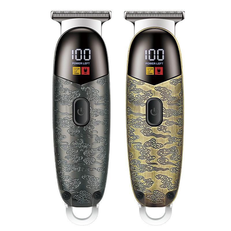 Men's Mini Electric Hair Clipper with Digital Display for Salon-Quality Shaving and Trimming