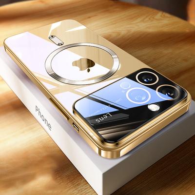 Husă Telefon Transparentă Ultra Subțire Placată Pentru iPhone 15 14 Pro Max 13 12 11 Protecție Obiectiv Cameră Sticlă Husă Dură Rezistentă la Șocuri