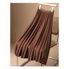 Dark Green Skirt Pleated Skirt Designed For Ladies In Autumn New High-waisted Slim A-line Skirt Organ Skirt Drooping Midi Skirt High Quality