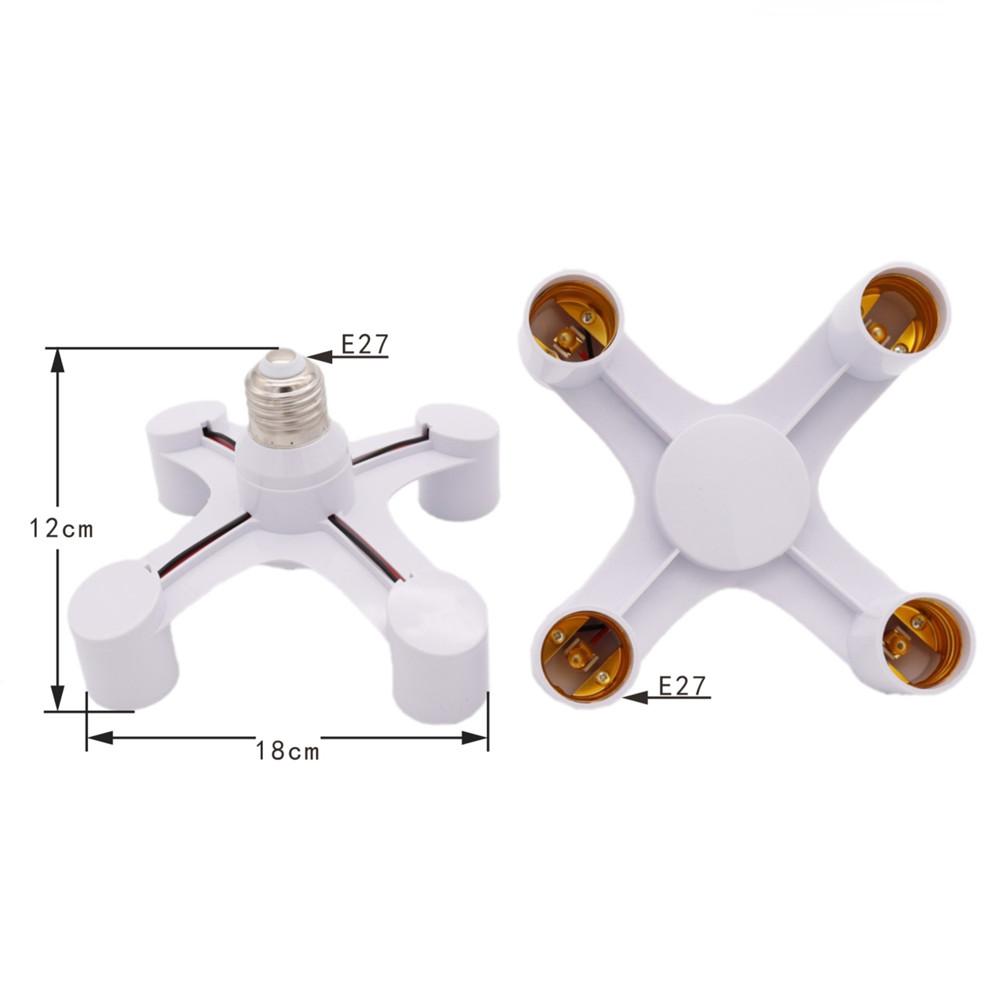 Screw E27 LED Base Light E27 to E27 Splitter Adapter Lamp Holder E27 Socket Blub Holder Converter 3 in 1 / 4 in 1 / 5 in 1