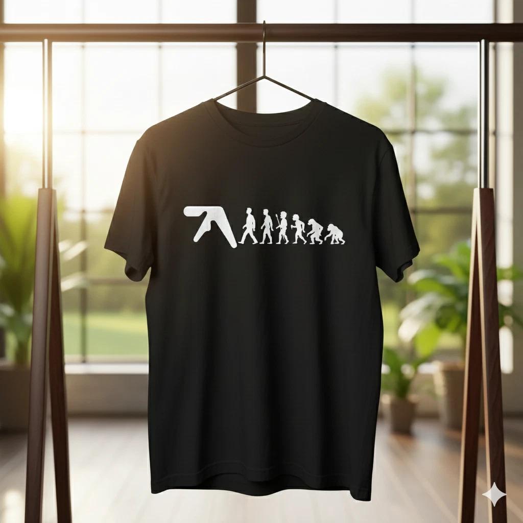 Unisex Adult Casual Music Aphex Twin Evolution Logo T-Shirt Electro... S