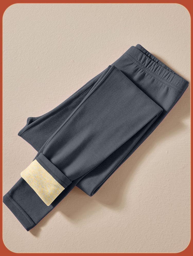 500g Heavyweight Slim-Fit Mid-Waist Warm Pants - Figure-Flattering Korean Style for Autumn & Winter