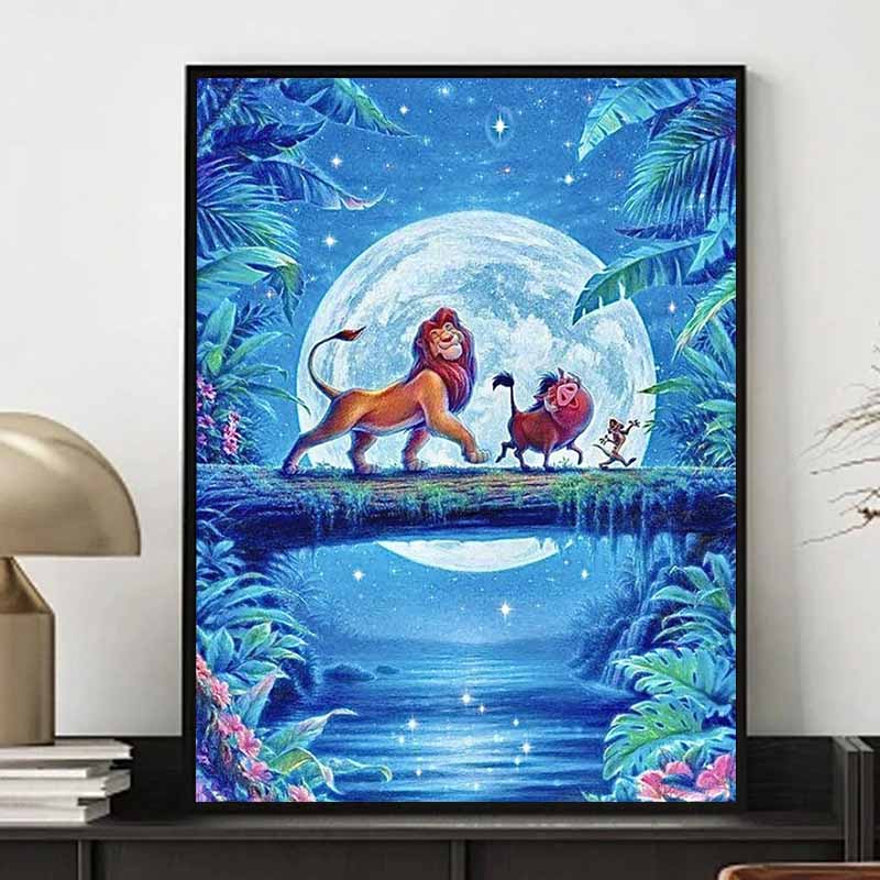 Disney 5D Diy Diamond Painting Hakura Matata Illustration From The Lion King Embroidery Mosaic Cross Stitch Home Decor Gift Craft