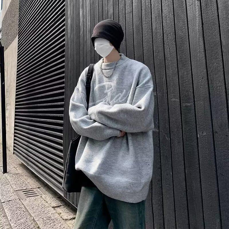 Herren Trendiger Rundhals Strickpullover - Herbst/Winter 2024 Lockere Passform