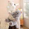 Adorable Long Haired Cat Plush Doll Soft Stuffed Animal Toy For Girls Birthday Gift