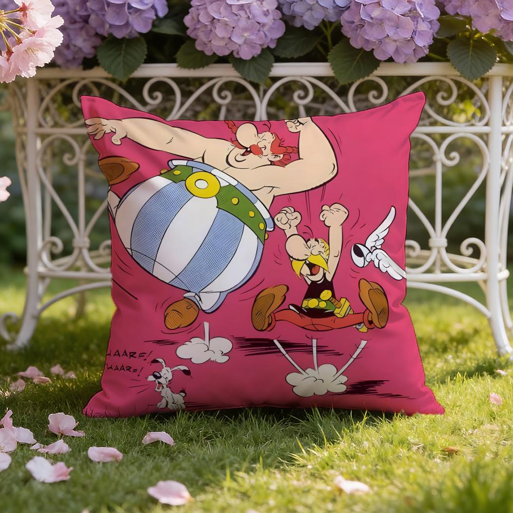 Federa Cuscino Anime A-Asterix Copricuscino Doppia Scena per Casa e Auto: Reversibile per un Comfort Premium
