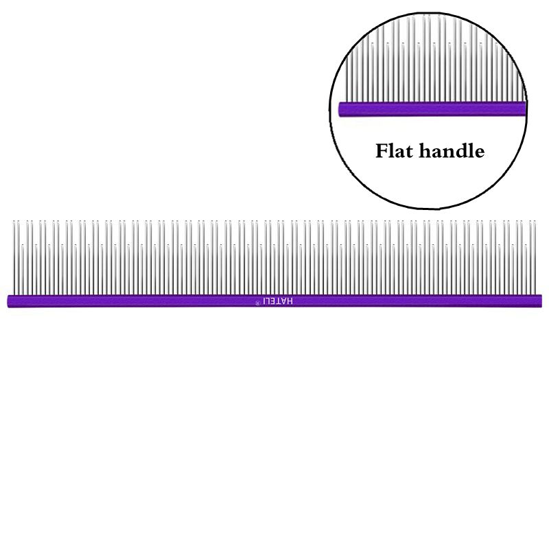 22cm Metal Pet Comb Cat Dog Hair Grooming Stainless Steel Comb Removes Loose Hair Tangles Professional Dog Grooming Supplies 22cm