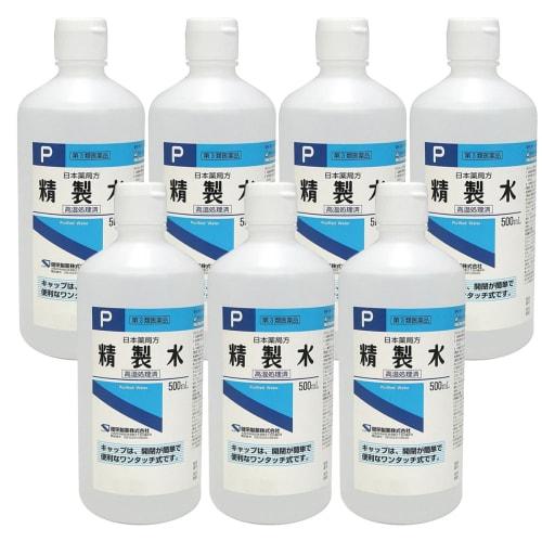 [Category 3 OTC Drug] Japanese Pharmacopoeia Purified Water 500mL x 7