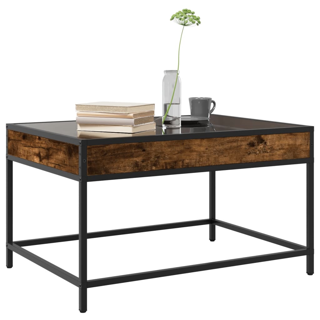 Infinity LED Coffee Table in Smoked Oak 70 x 50 x 41 cm