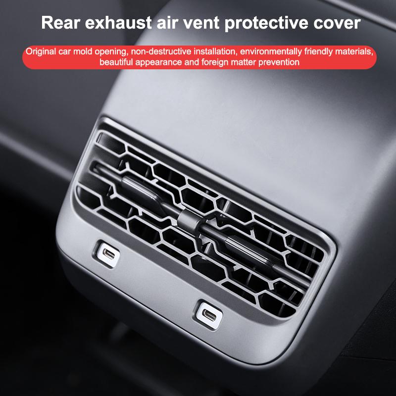 Rear Air Vent Cover For Model 3 Y Juniper Highland Back Seat Accessories Conditioner Outlet Filter Grille Protector