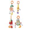 4Pcs Carseat Toys Polyester Fiber Fruit Design Cute Appearance Visual Development Colorful Bibi