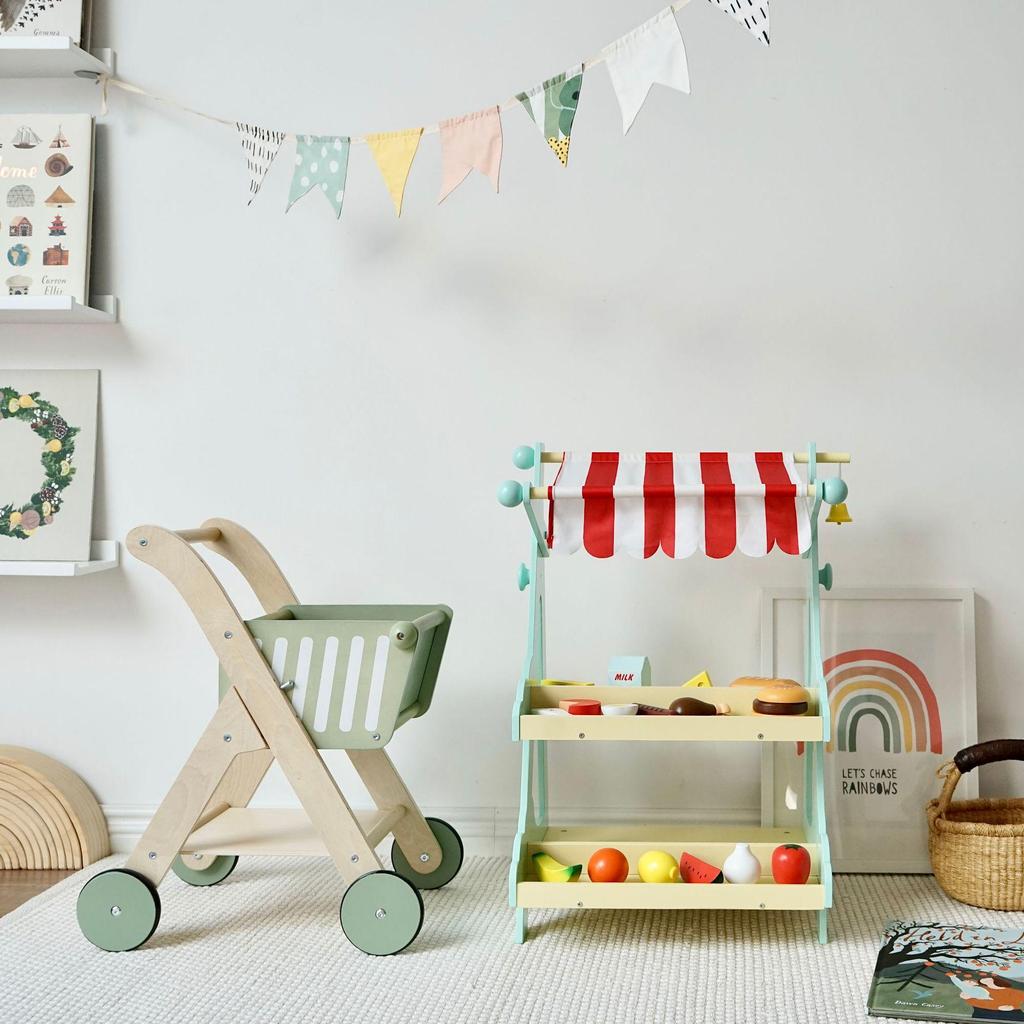 Wooden Multifunctional Toddler Walker with Piano & Shape Sorting