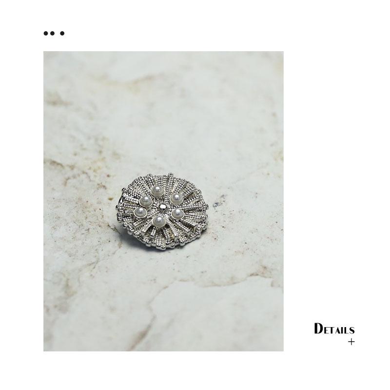 

Пуговица из сплава с жемчужным цветком для женской моды: Декоративная пряжка для меховых пальто и свитеров