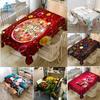 Waterproof Santa Claus Snowman Merry Christmas Anti-stain Tablecloth Table Cloth Cover For Kitchen Decor Party Decoration