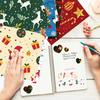 Merry Christmas DIY Craft Decorative Paper Set, 12 Sheets Creative Journal Scrapbook Background Paper