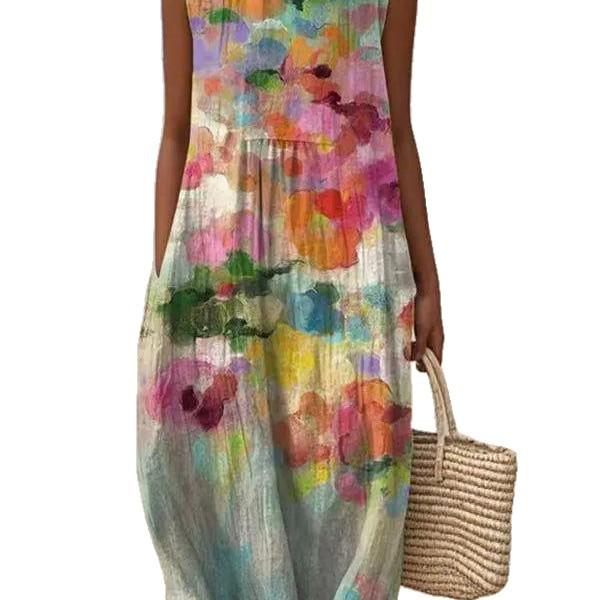 2025 Women's Autumn Solid Color Casual Dress – Customizable Print Option Available