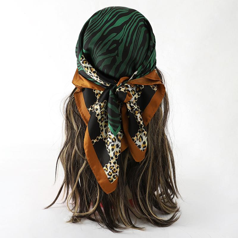 Women Silk Scarf Fashion Hair Scarf Silk Satin Neckerchief Scarf Women Luxury Hair Ties Hair Ornament Female Bandana Bag Scarves