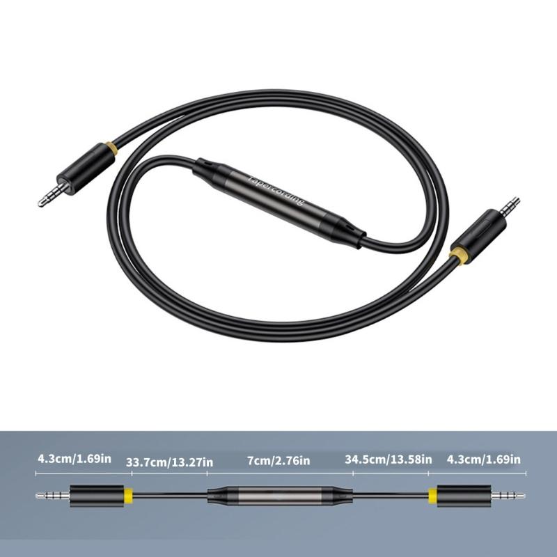 3.5mm to 3.5mm Auditory Cable Bidirectional Recording For Headphones and Smartphones Seamlessly Music Experience
