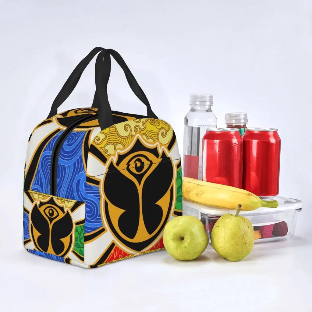Party Insulated Lunch Bag for Women Resuable Electronic Dance Festival Cooler Thermal Lunch Box Office Work School