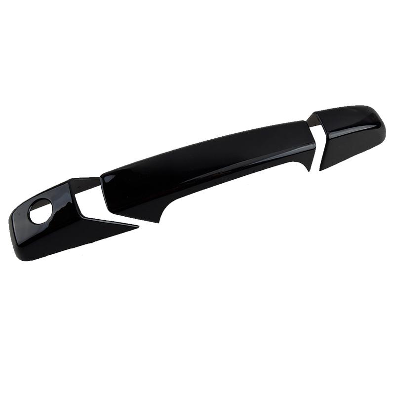 1 Set Hochglanz Schwarz Türgriffabdeckung Zierleiste Passend für GMC Sierra 1500 Yukon Chevrolet Silverado Suburban Tahoe Avalanche 2007-2013