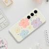 For Samsung Galaxy S25 FE Case Four Color Flowers Pattern Printing Straight Edge TPU Phone Back Cover