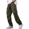 2024 Men's Summer Cargo Pants with Drawstring – Multi-Pocket, Casual Fit