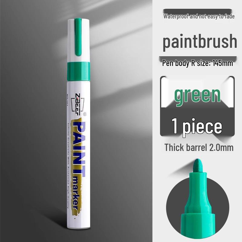 Industrial Colorfast Paint Marker Pen for Tire & Car Touch-Up, White/Black/Gold