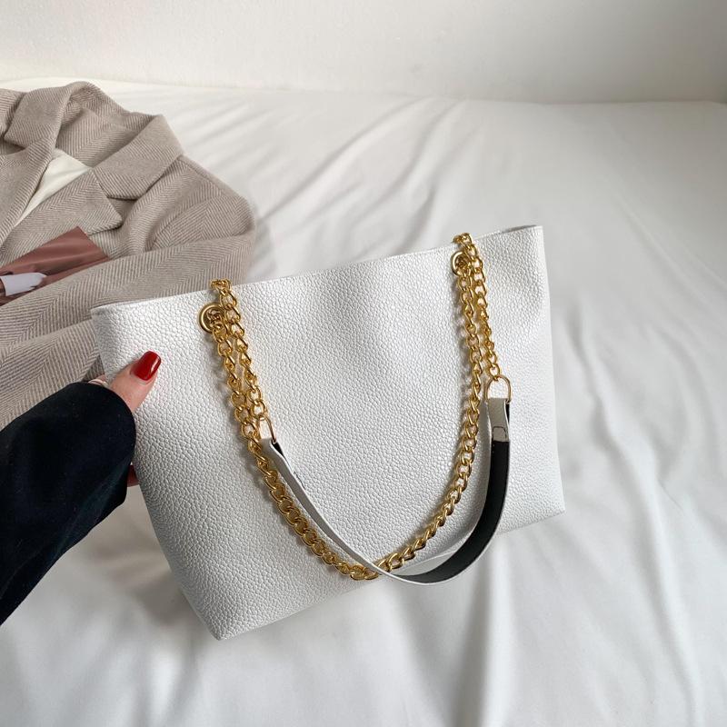 2025 весна новая однотонная модная корейская версия женская сумка через плечо повседневная сумка-тоут под мышкой простая портативная женская сумка