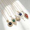 Long Exquisite Crystal Pendant Sweater Necklace for Women, High-End Elegant Versatile Fashion Sweater Chain Jewelry