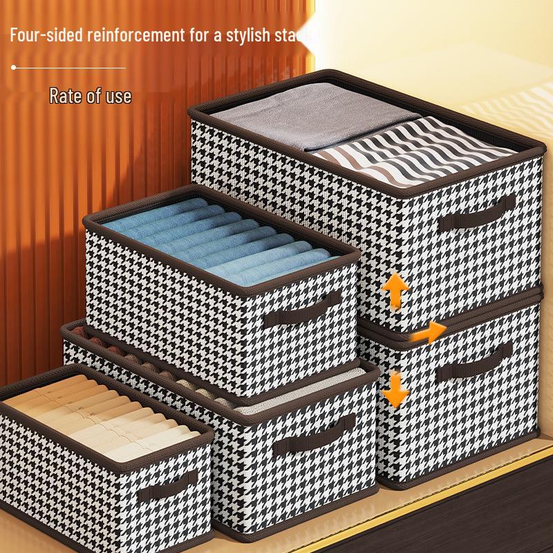Hahnentritt Mehrschichtige Aufbewahrungsbox für Kleidung & Spielzeug