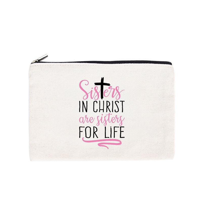 Colorful Canvas Coin Purse: Zippered Stationery, Pen & Cosmetic Storage Bag