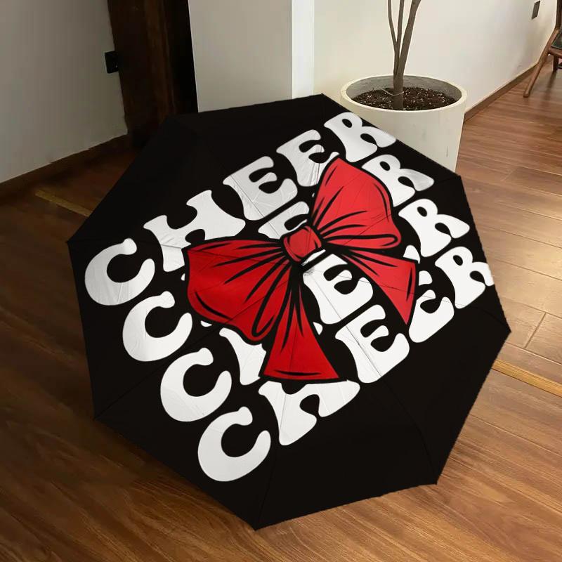 

Cheer Bow Outdoor Umbrella - Automatic Open/Closed, Portable Folding Design, 8-Bone Iron Frame, Festival Gift for Fans, Travelers, Daily Use