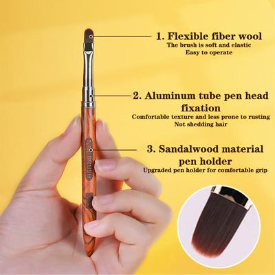 Sandalwood Nail Design Art Pen Nail Construction Painting Brush Uv Gel Extension Drawing Carving Pen Diy Manicure Tool