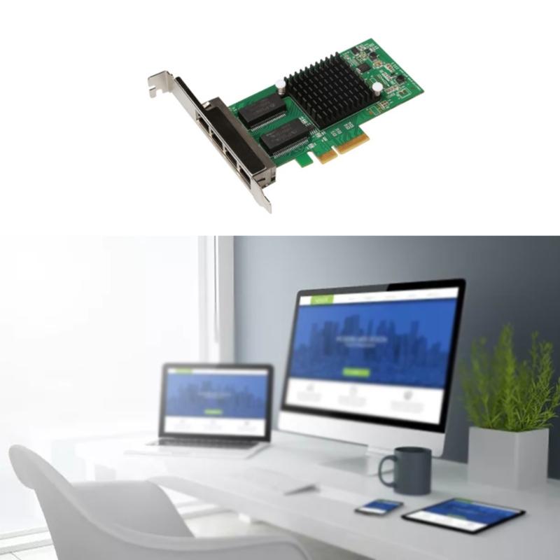 4 Ports PCIe 4 for  I350-T4 Chip 10/100/1000Mbps Lan Card Four Port Server Gigabit  Card PCIe thernet