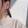 Elegant Pink Donut Peace Buckle Alloy Pearl Drop Stud & Clip On No Piercing Vintage Earrings