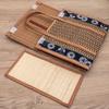 Rectangular Hand-Woven Basket Bamboo Handheld Woven Basket Retro Bamboo Picnic Basket  Photo Prop