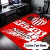 Custom Name NECAXA Team Crest Design Rug for Living Room, Game Rooms, Office, Bedroom, Floor Mat Playful Design, fan gifts Christmas decor