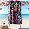 Name Custom Clown Joker Print Beach Towel, Large Soft Quick Dry Towel for Beach Camping Swimming