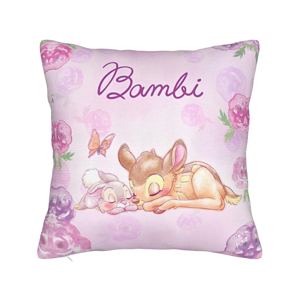 Bambi Pillowcase Polyester Cushion Cover Decorations Cartoon Cute Deer  Throw Pillow Case Cover Home Dropshipping 40*40cm