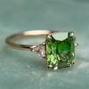 2026 New Luxury Fashion Green Zirconia Crystal Ring for Women's Engagement/Wedding/Anniversary Party Personalized Jewelry