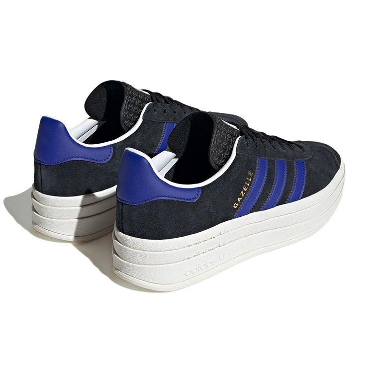 Adidas  Gazelle Bold Black Lucid Blue Women Sneakers Core-Black Gold-Metallic HQ4408