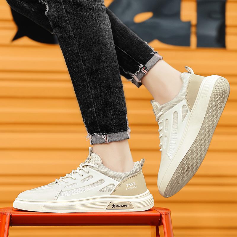 Men's Breathable Sneakers Trend High Quality Soft Sole Vulcanized Shoes Mens Lace-up Casual Tennis Shoes New Zapatillas