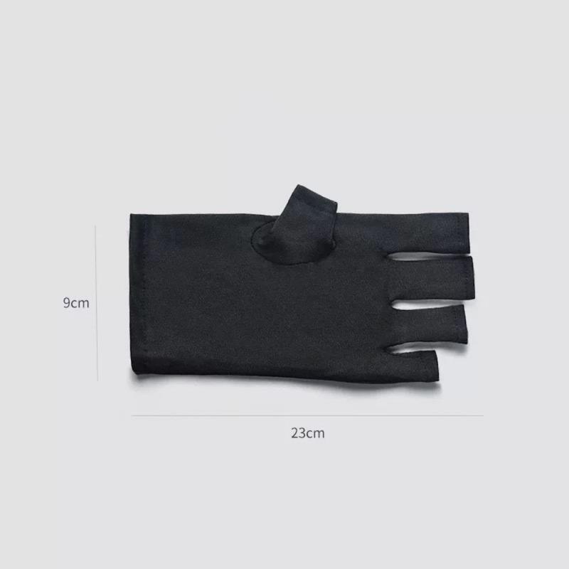 RHJB New UV Glove for Gel Nail Lamp, Professional Protection Gloves for Manicures, Nail Art Skin Care Fingerless Anti UV Glove