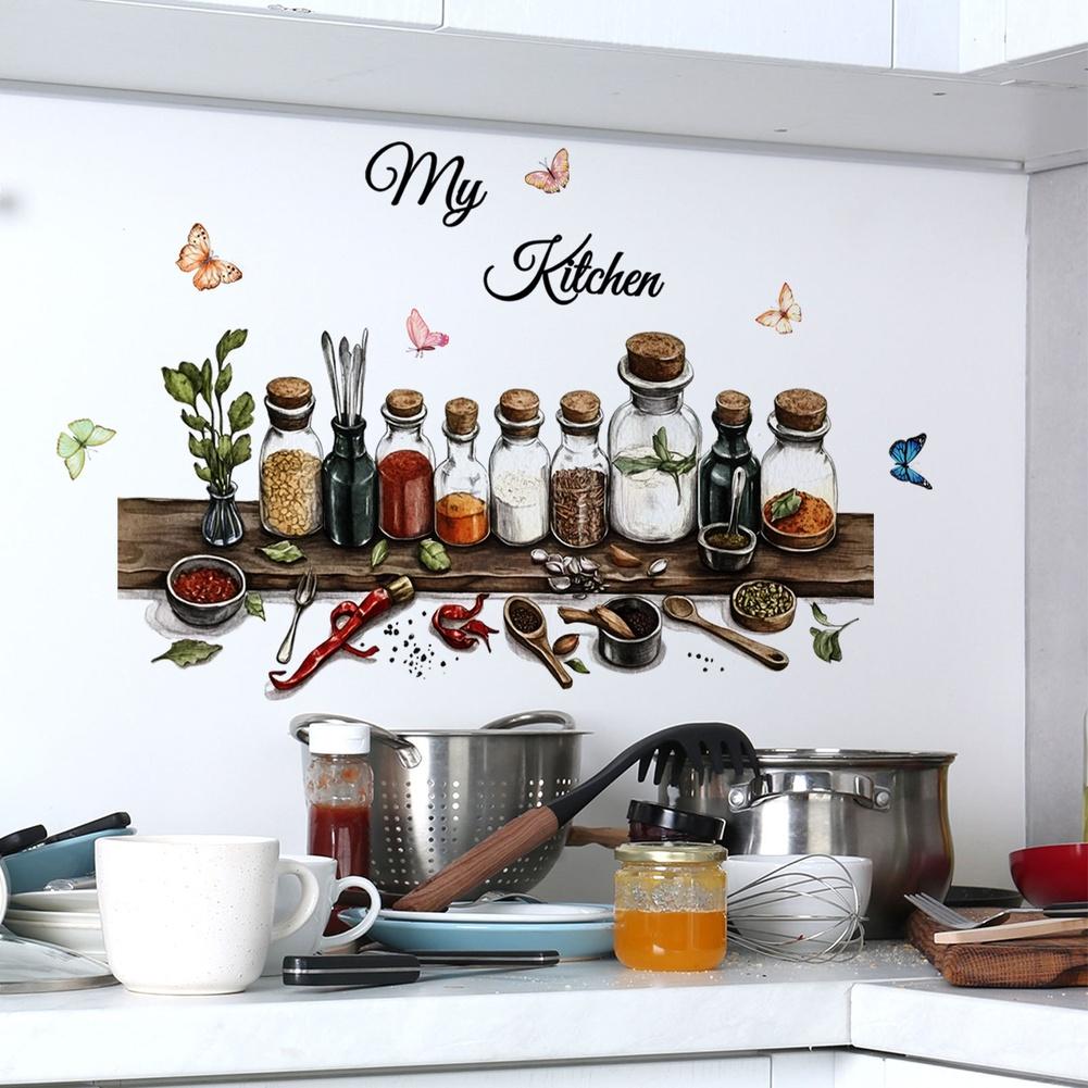 Küchen-Wandaufkleber Abnehmbare Wanddeko DIY Anpassbares Design