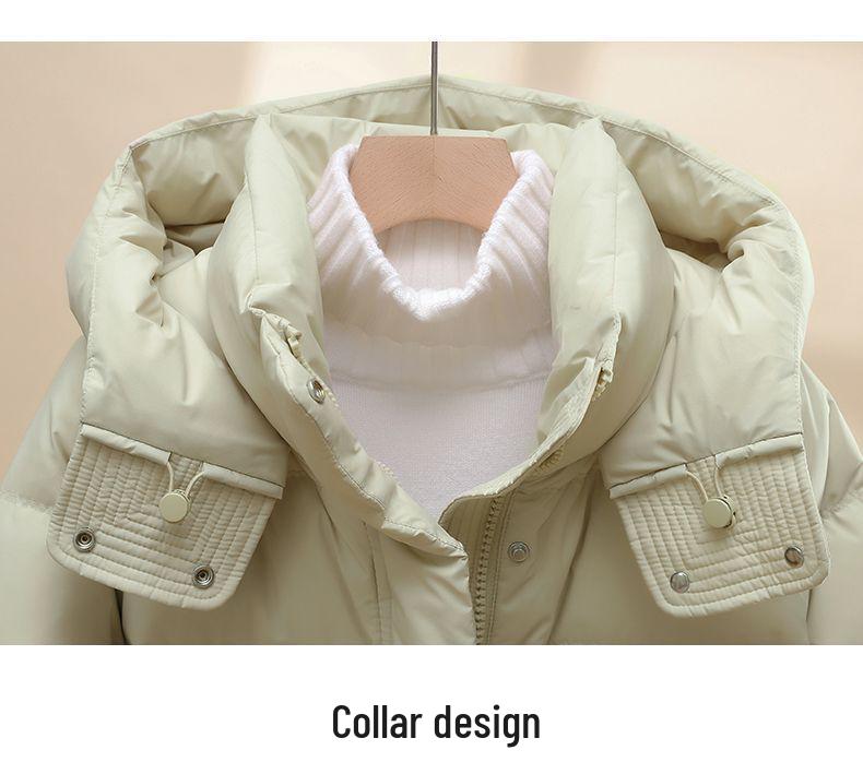 Women's Short Cotton Jacket 2025: Winter Korean Style Loose Stand Collar Down Coat, Thickened and Versatile Outerwear.