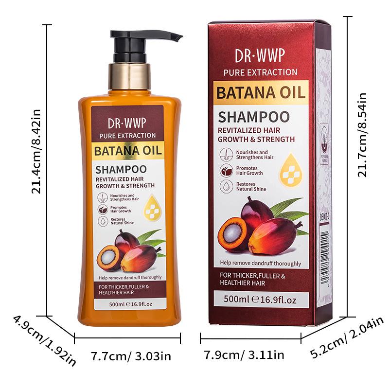 Zestaw szamponu i odżywki z olejem Batana 500 ml do nawilżającej pielęgnacji, zmiękczania włosów oraz poprawy suchości i puszenia się Hair shampoo 500ml