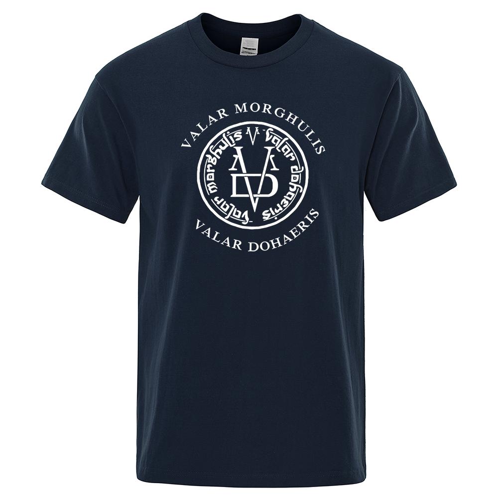 Valar Morghulis & Valar Dohaeris Tshirt Hip Hop Casual T-Shirt Men Short Sleeve 2023 Summer Brand T Shirt Casual Harajuku Tops