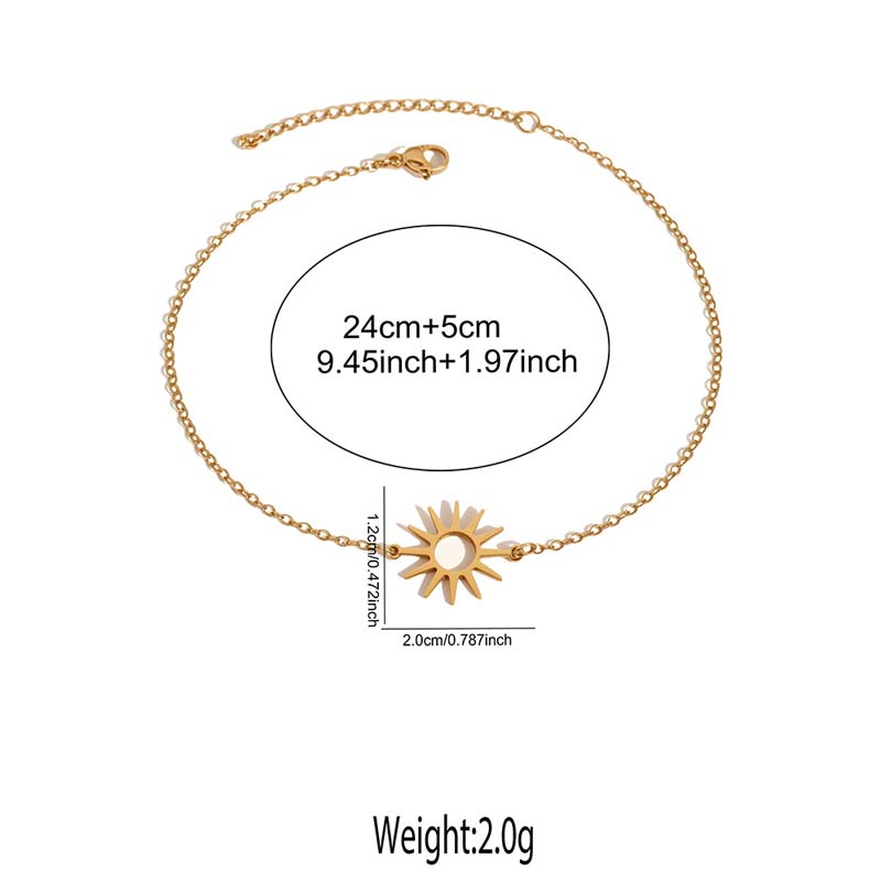 Stainless Steel Metal Hollow Sun Bracelets For Women Vintage Gold Color Sunflower Hand Chain Bracelet Jewelry Best Friend Gift