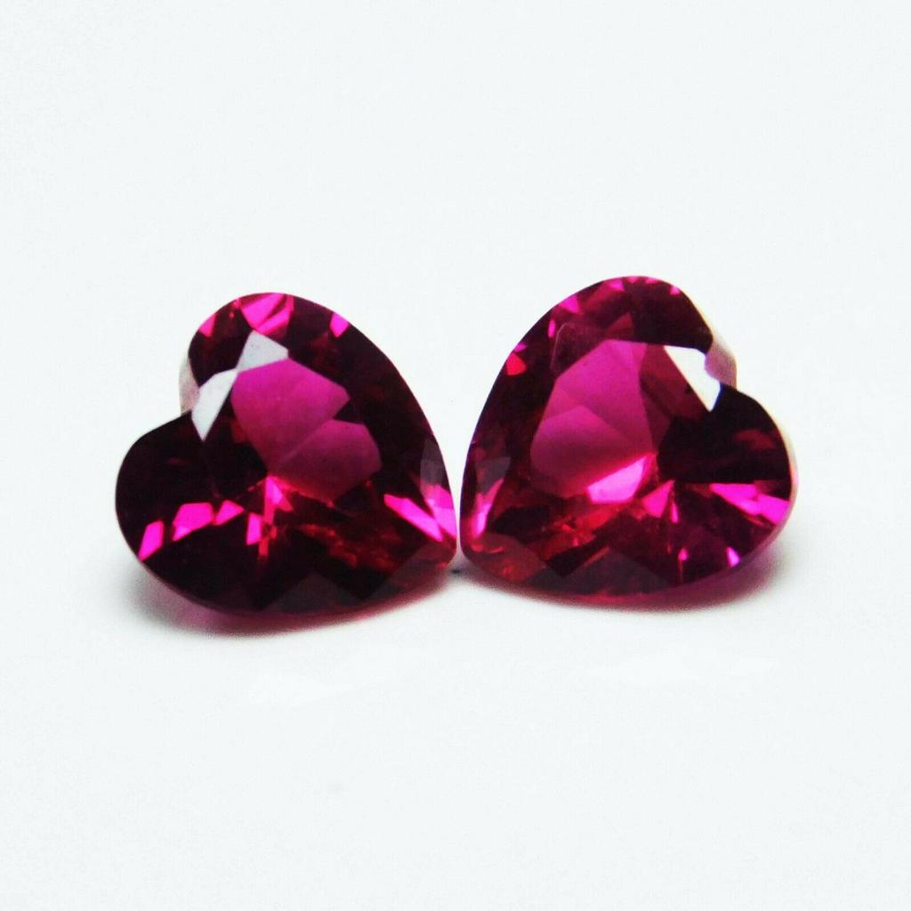 Heart Bloody Red Mogok 6 MM Pair 2.00 Ct Natural Ruby CERTIFIED Loose Gemstone MQ-8474 00